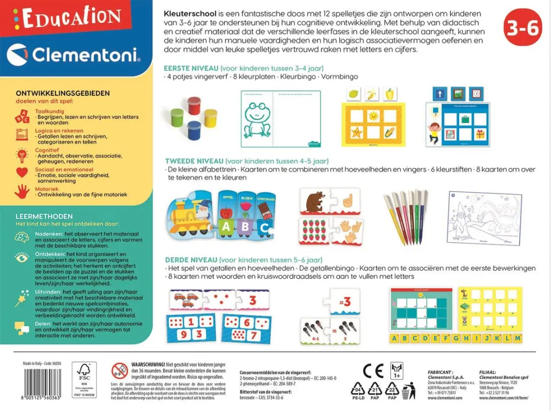Clementoni Kleuterschool Educatief Speelgoed 56036 - 1 Stuk - afbeelding 6 van 6