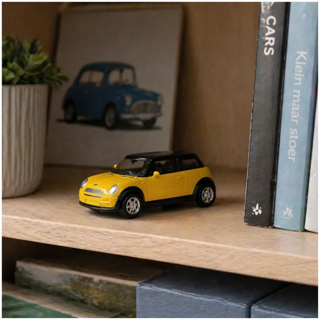 Goki Mini Cooper Modelauto Geel - Schaal 1:60
