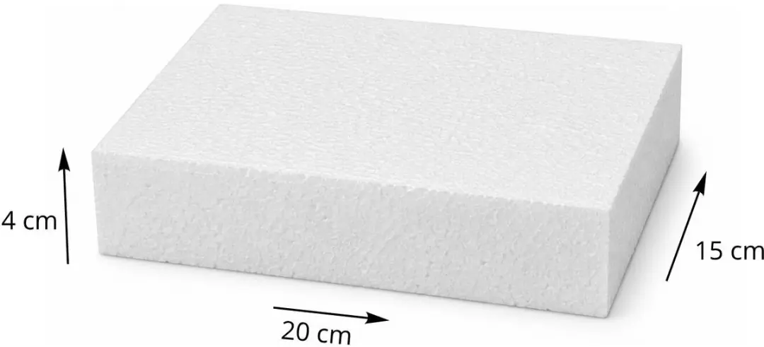 Bellatio Design Piepschuim Vormen - 6x Rechthoek 15x20x4cm Wit