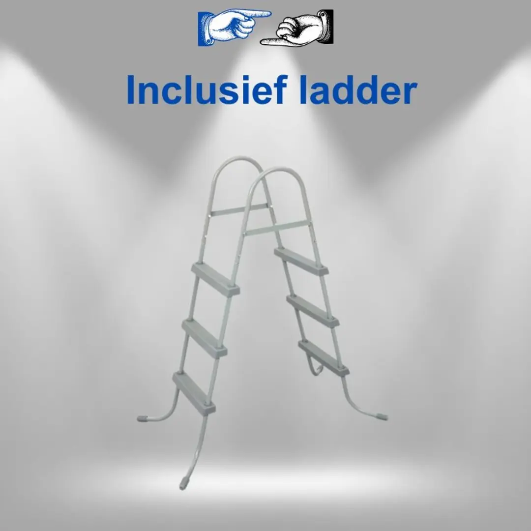 Bestway Familie Zwembad 457x107cm - 12.362L - Grijs