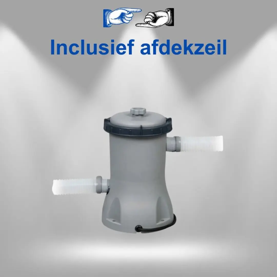 Bestway Familie Zwembad 457x107cm - 12.362L - Grijs