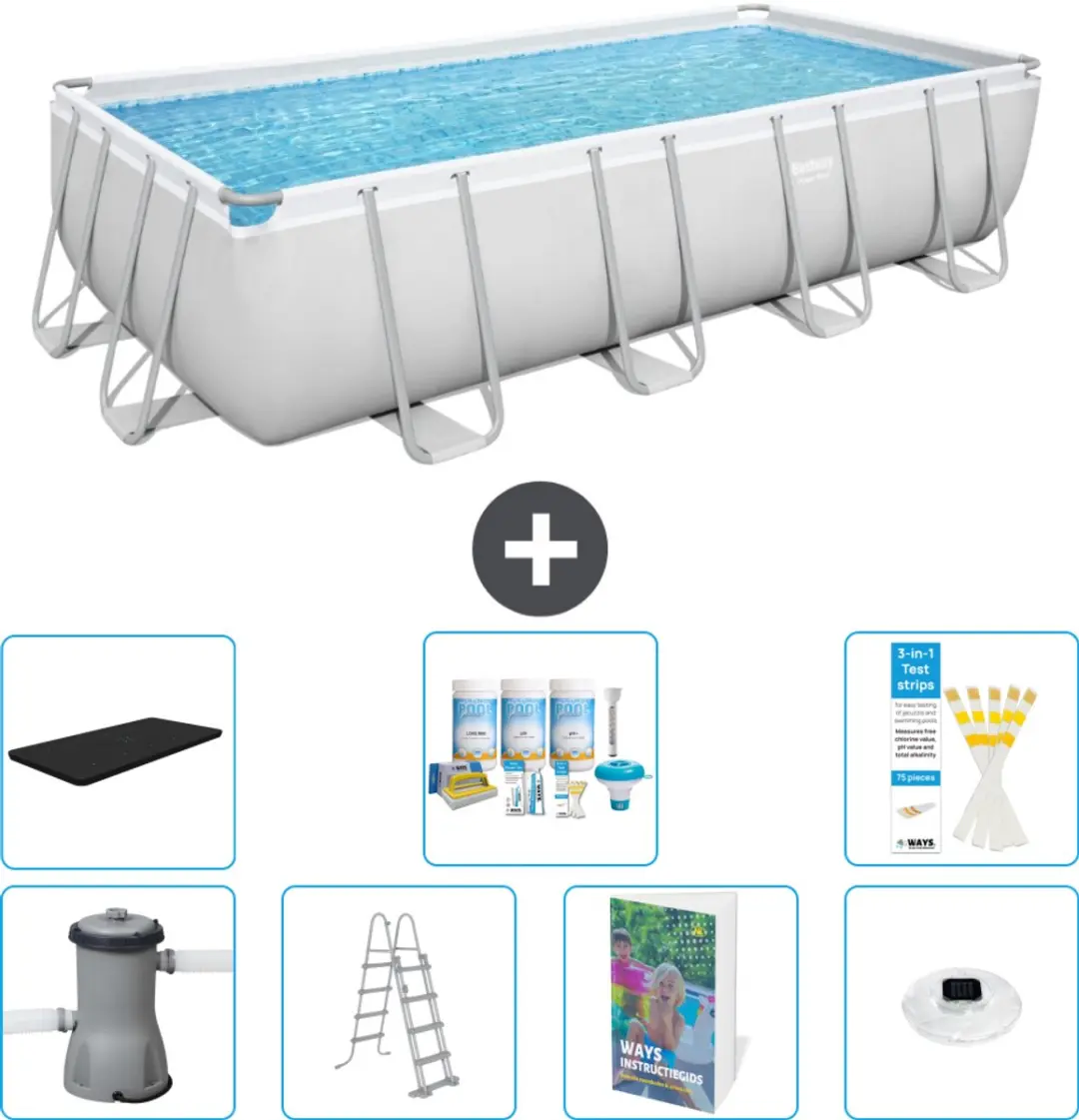 Bestway Power Steel Zwembad 488x244x122cm