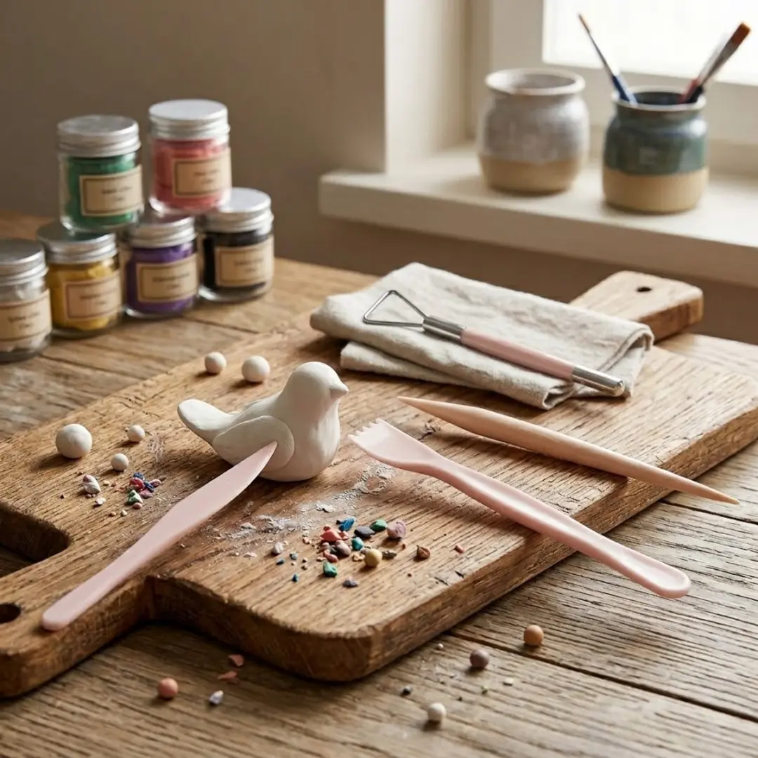 Nuvex Roze Kleimessen Set 5-delig - Boetseergereedschap