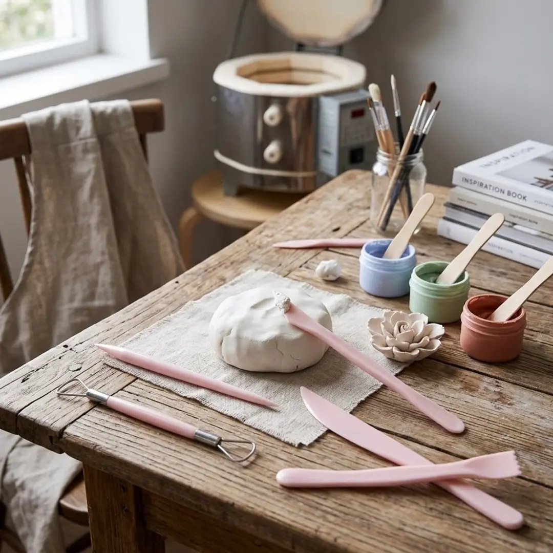 Nuvex Roze Kleimessen Set 5-delig - Boetseergereedschap