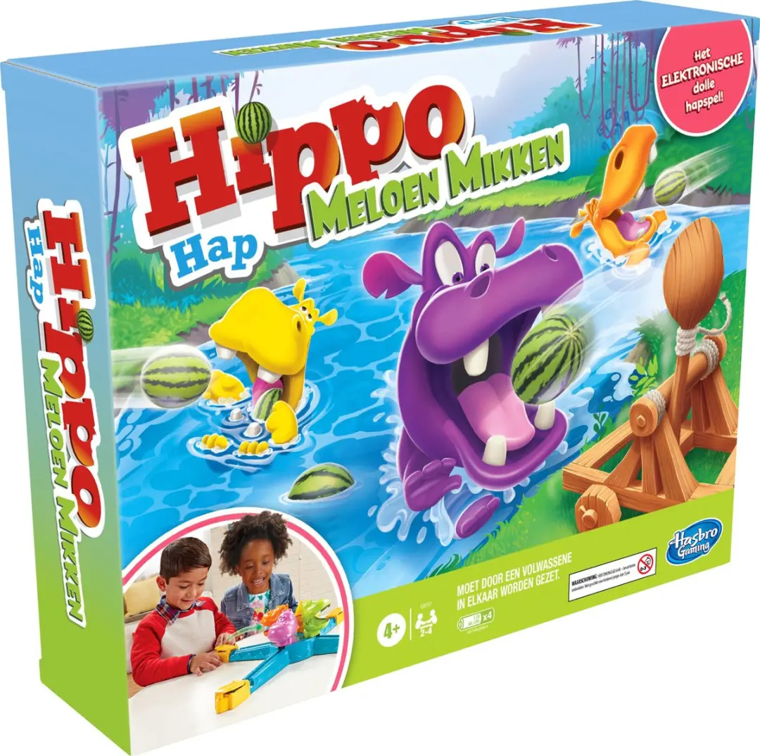 Hasbro Gaming Hippo Hap Meloen Mikken - 4 Spelers