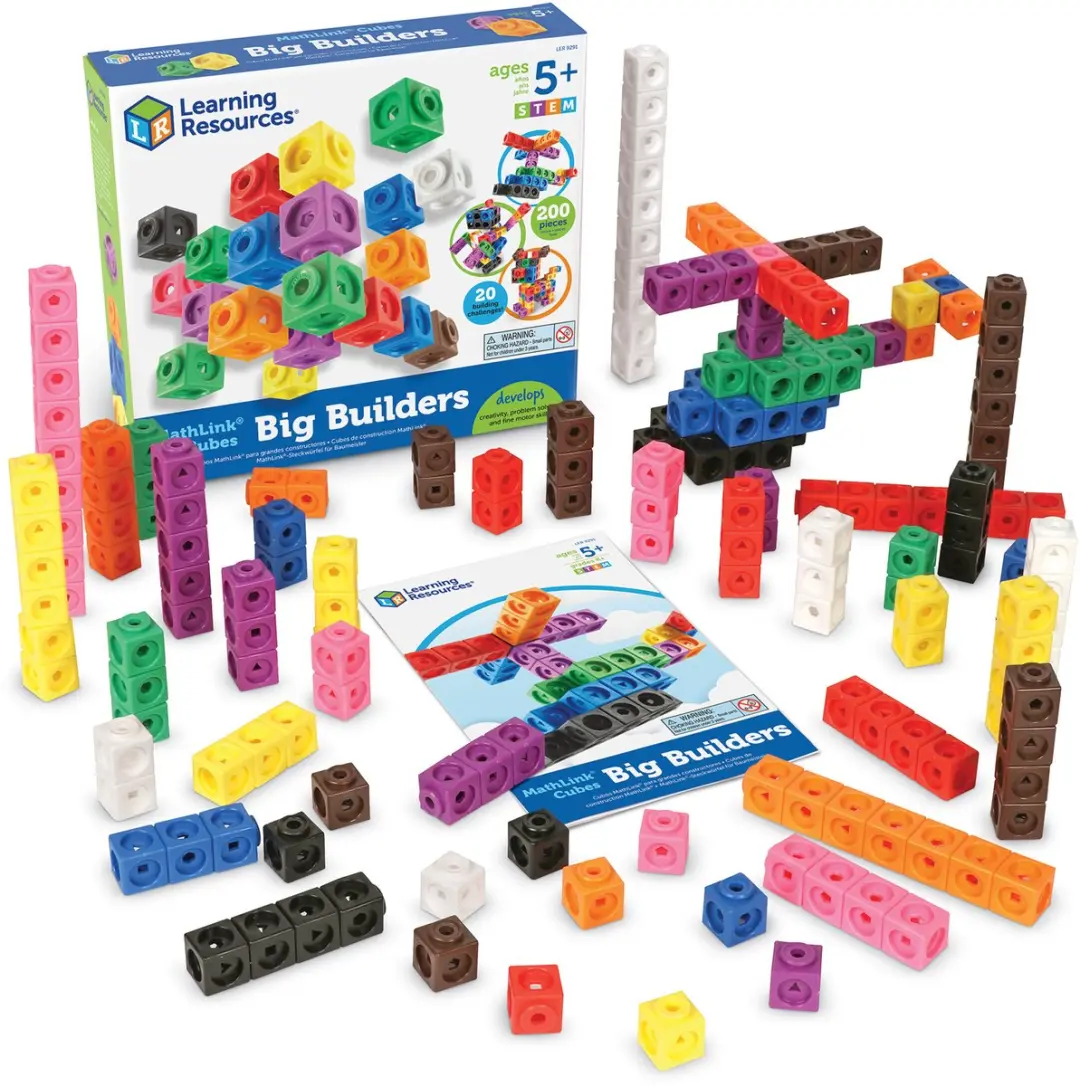Learning Resources MathLink Cubes XL Bouwset - 100 Stuks - Multikleur