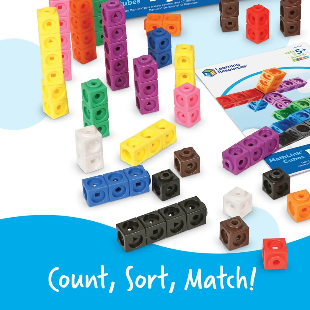 Learning Resources MathLink Cubes XL Bouwset - 100 Stuks - Multikleur - afbeelding 6 van 6