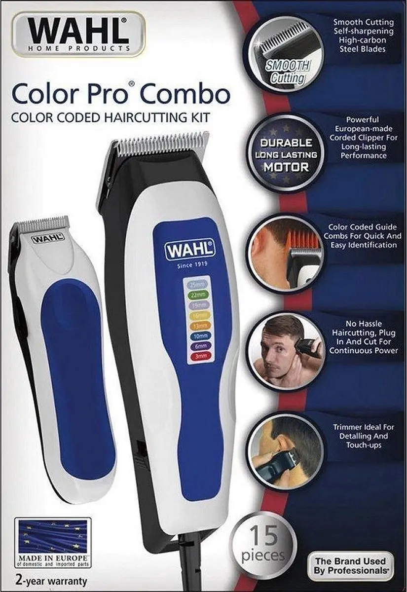 Wahl Colorpro Combo Tondeuse 407194 - Blauw