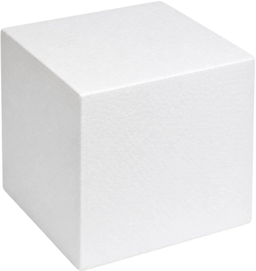 Bellatio Design Piepschuim Kubus 20x20x20cm - 4 Stuks Wit