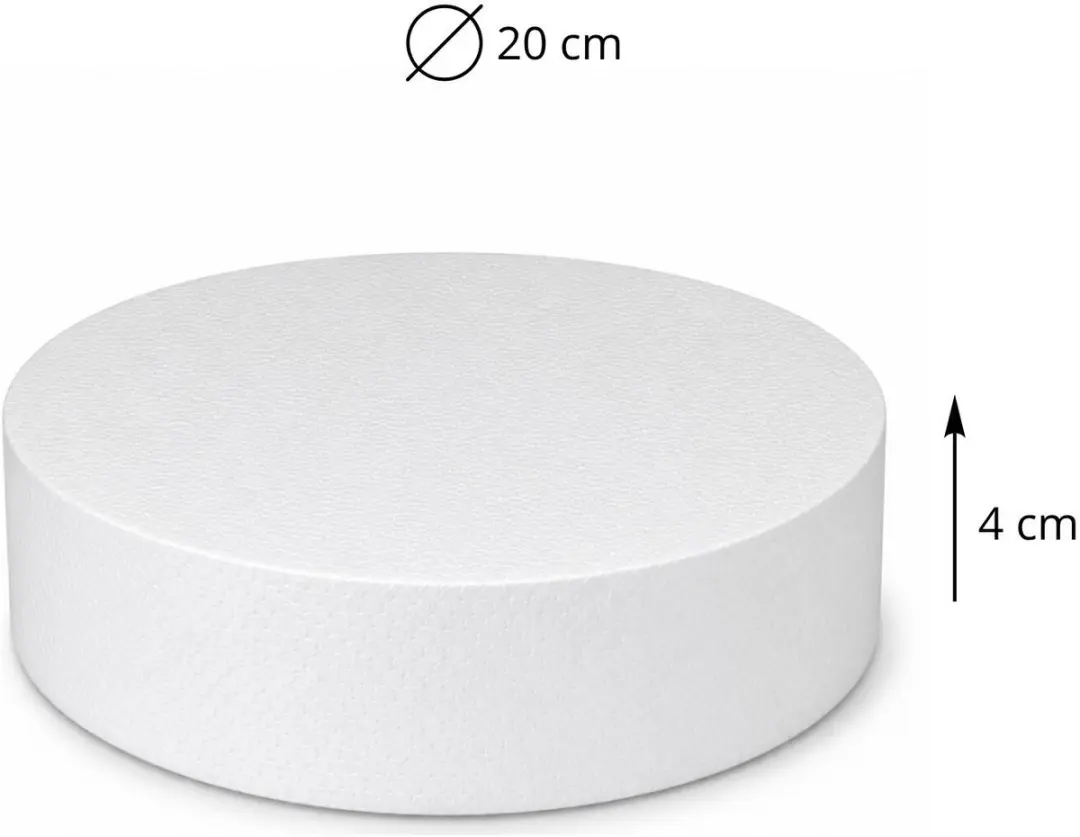 Bellatio Design Piepschuim Cirkels D20cm - 4 Stuks
