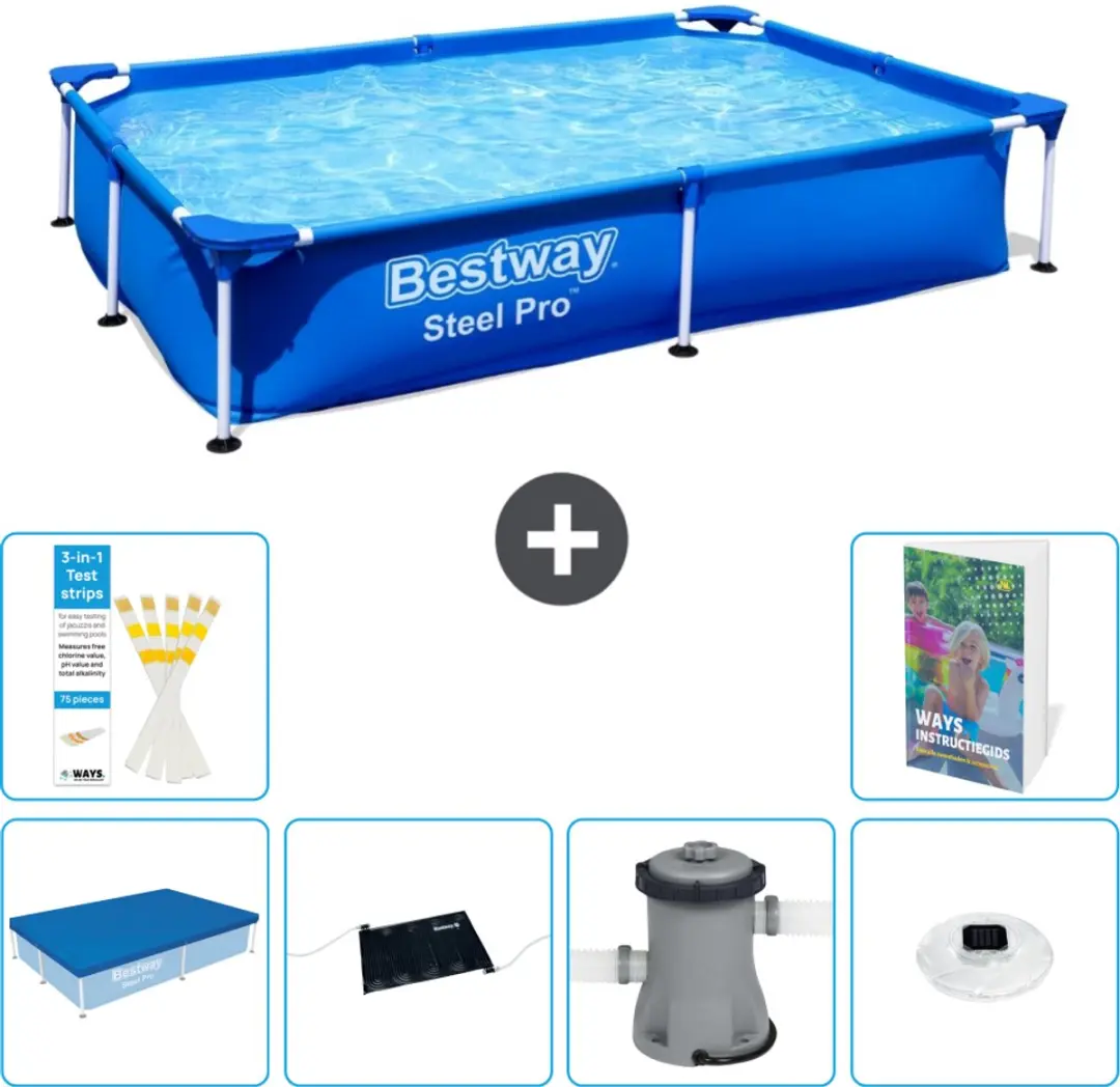 Bestway Steel Pro Zwembad 221x150cm Blauw