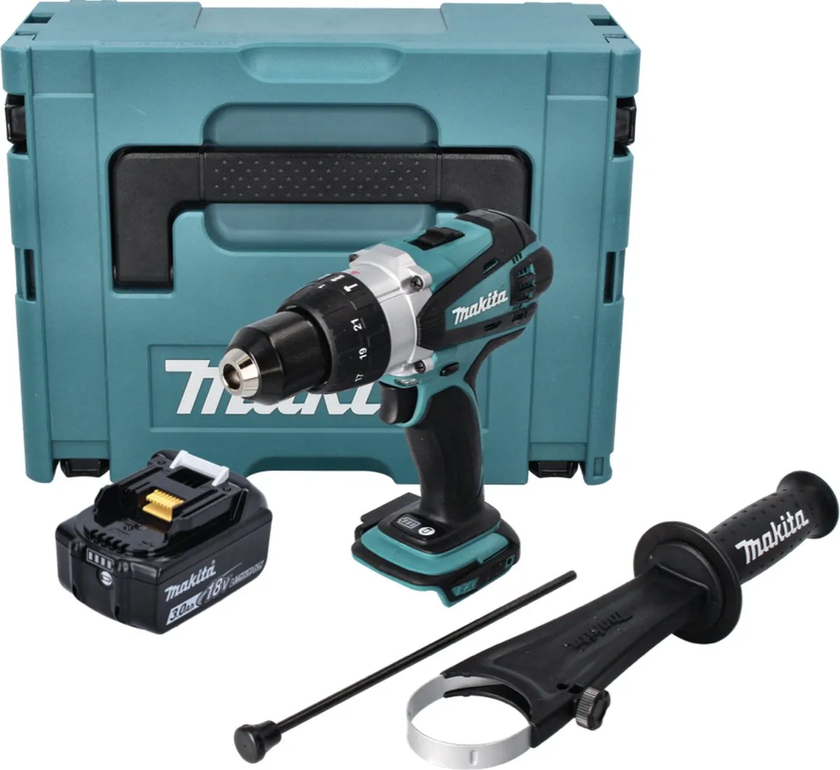 Makita DHP 458 F1J Klopboormachine 18V 91Nm - 1x 3,0Ah Accu