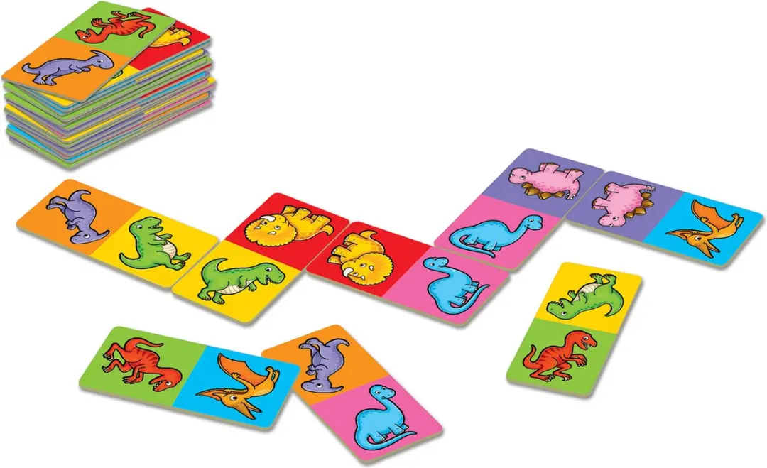 Orchard Toys Dinosaur Domino's Mini Game - 28 Stuks - afbeelding 2 van 3