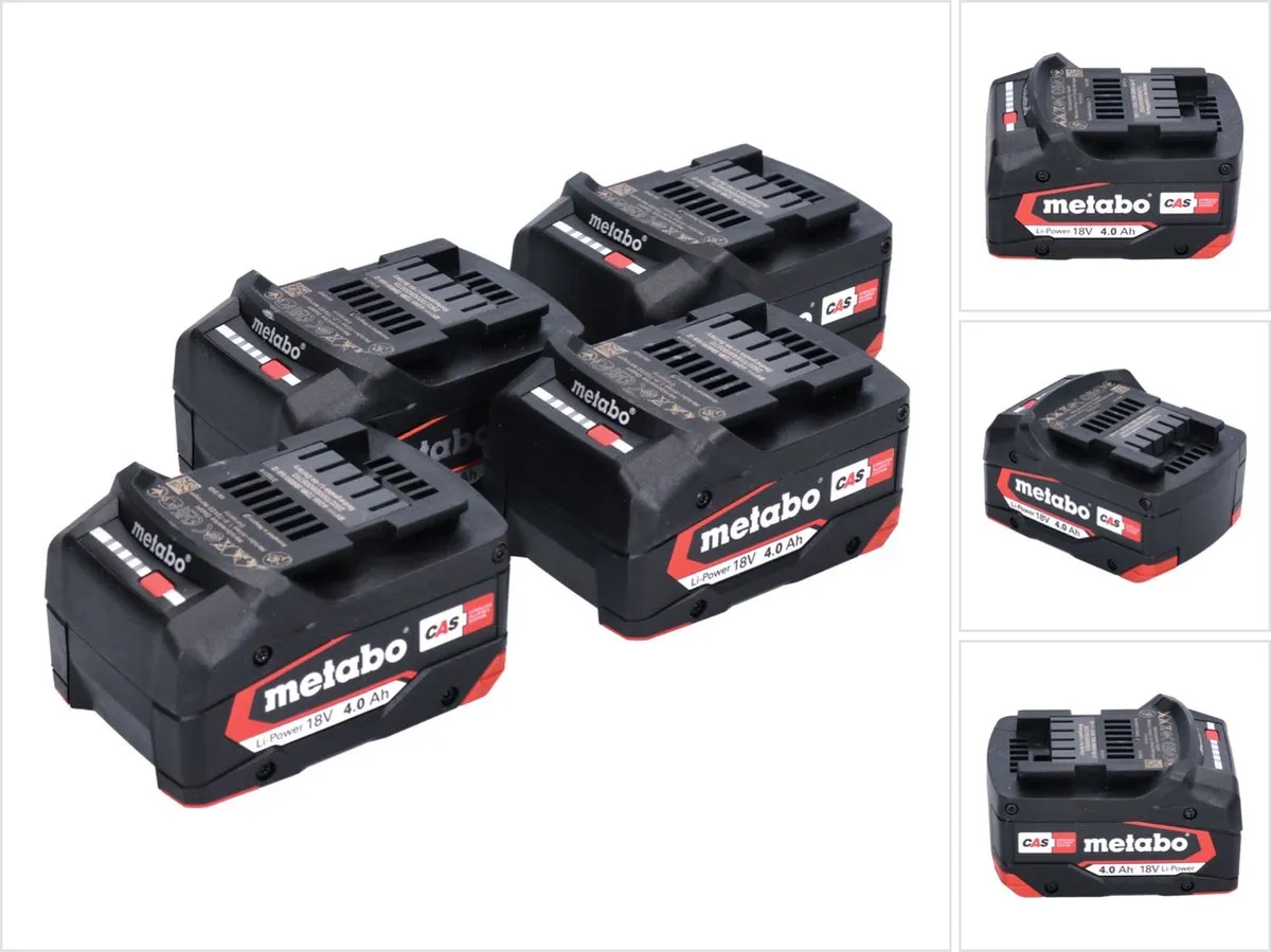 Metabo Li-Power Accu-Set 4x 18V 4,0Ah CAS