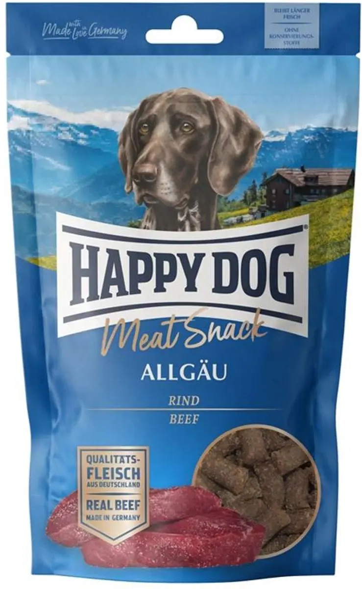 Happy Dog Rundvlees Allgäu Vleessnack 10x75g