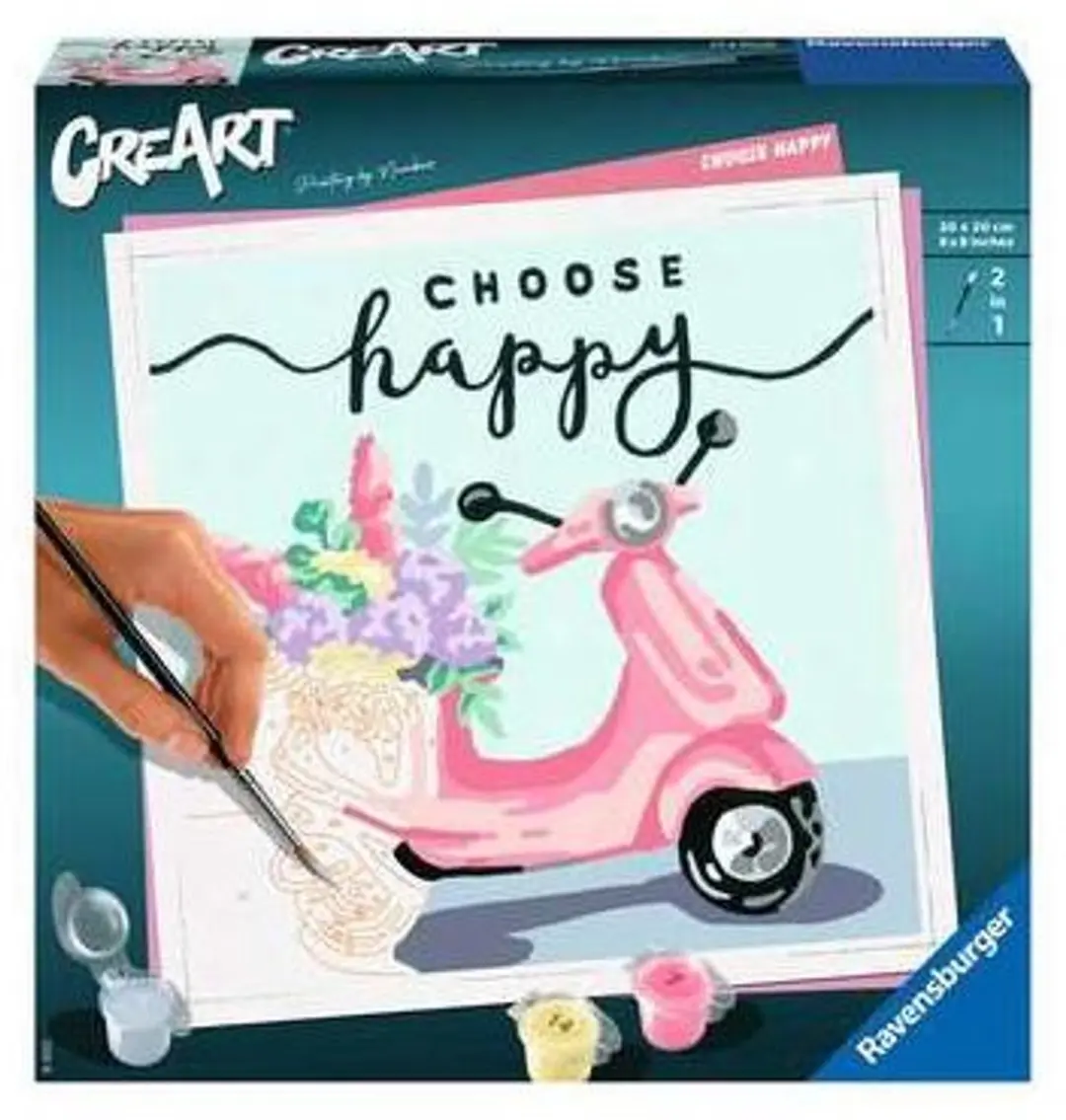 Ravensburger CreArt Choose Happy Schilderen op Nummer - Multicolor