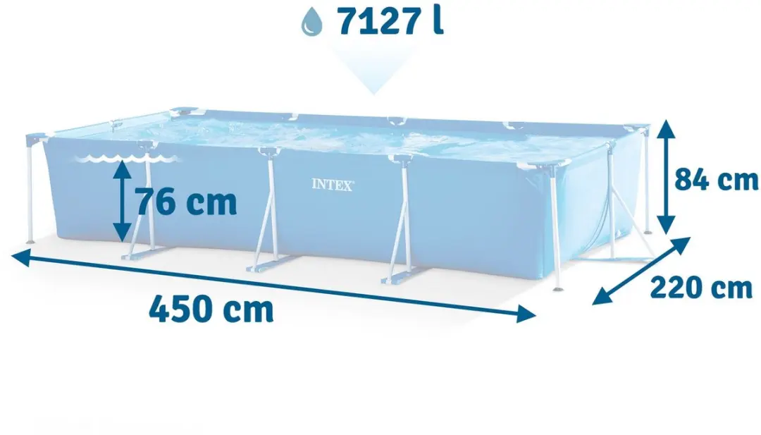 Intex Stela Frame Zwembad 450x220x84cm - 7127L - Blauw/Wit - afbeelding 2 van 6