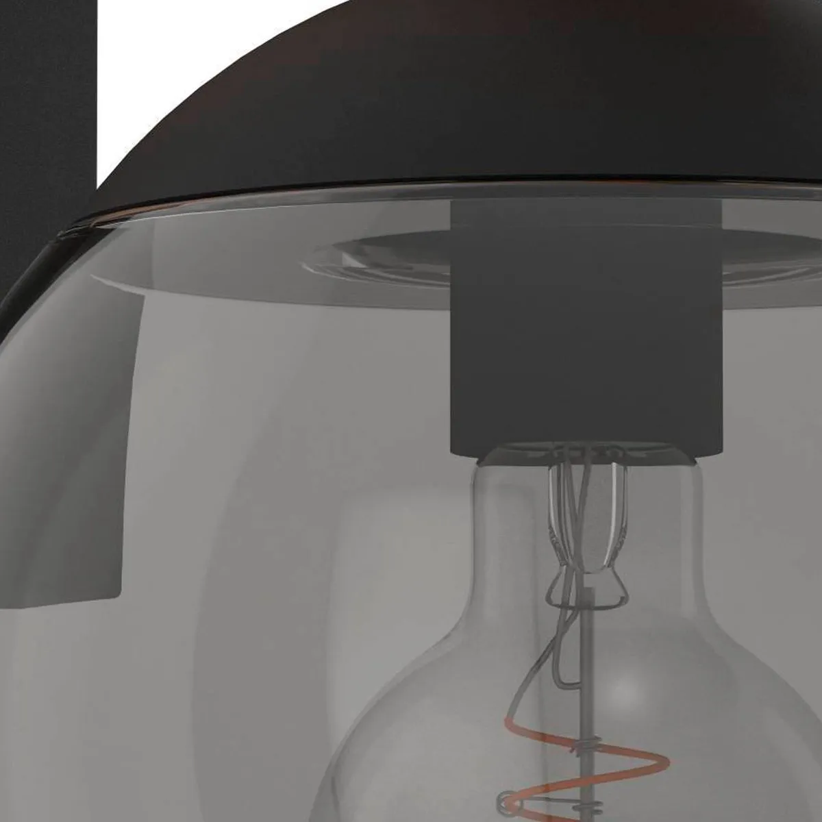 Eglo Bufalata Wandlamp E27 29cm - Zwart/Bruin