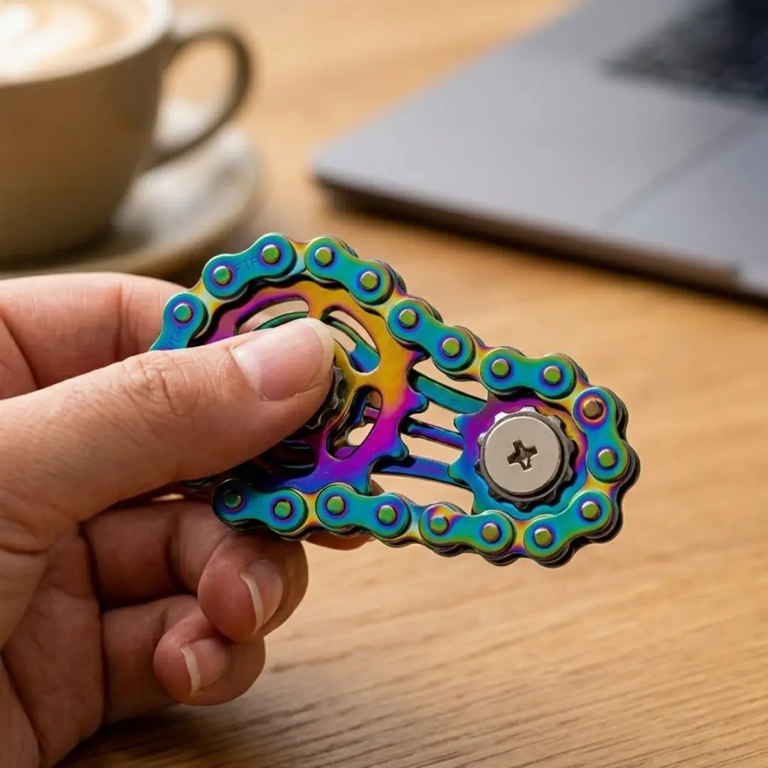 NUVEX Fidget Ketting Spinner - CNC Roestvrijstalen - Heldere kleur