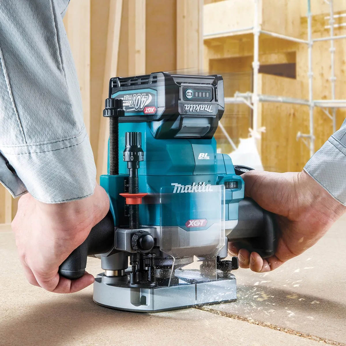 Makita RP-001GZ Draadloze bovenfrees 40V Max 12mm Brushless