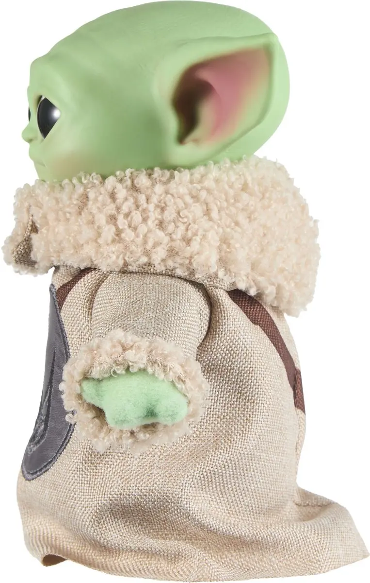 Mattel Star Wars Grogu Vinyl Hoofd Pluche Knuffel 15cm - Multicolor