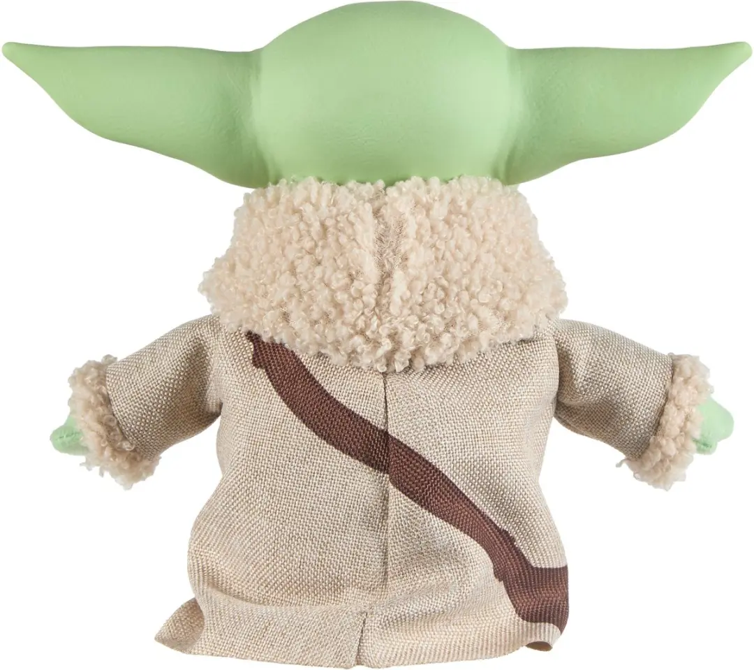 Mattel Star Wars Grogu Vinyl Hoofd Pluche Knuffel 15cm - Multicolor