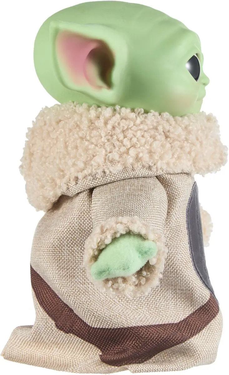Mattel Star Wars Grogu Vinyl Hoofd Pluche Knuffel 15cm - Multicolor