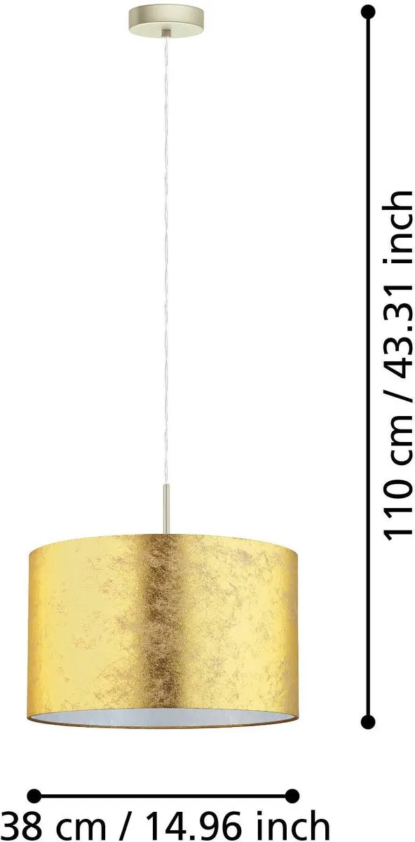 Eglo Viserbella Hanglamp - Ø38cm - Goud/Champagne