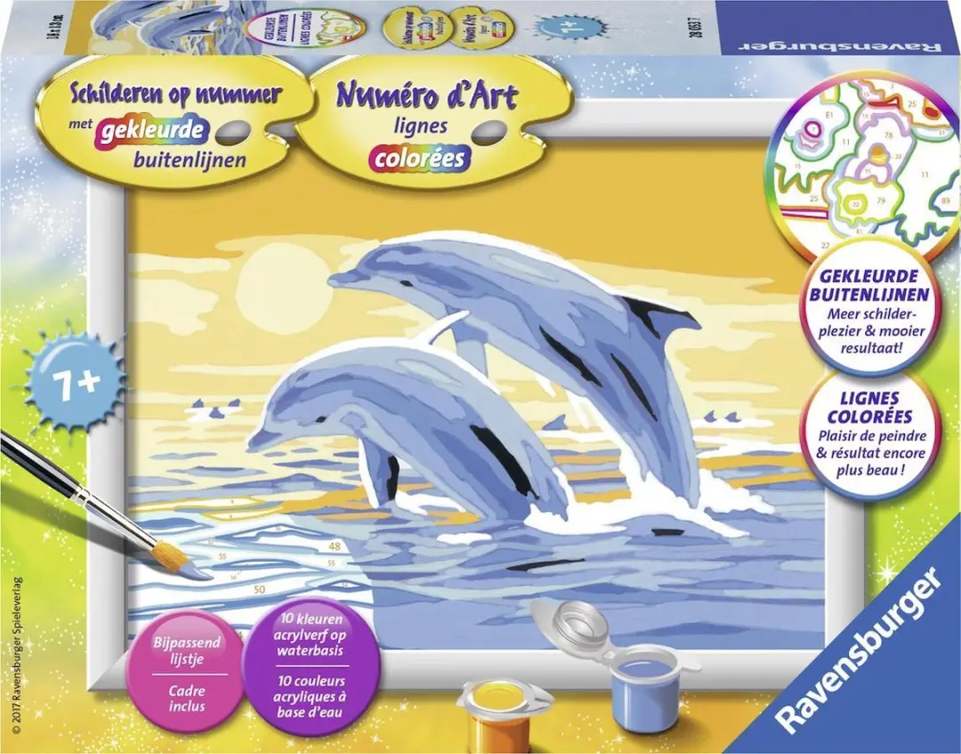 Ravensburger Schilderen op nummer Springende dolfijnen