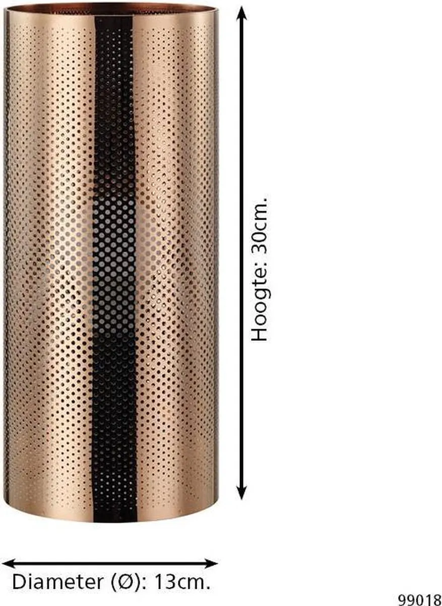 Eglo Tabiago Tafellamp E27 - 30 cm - Zwart/Roségoud