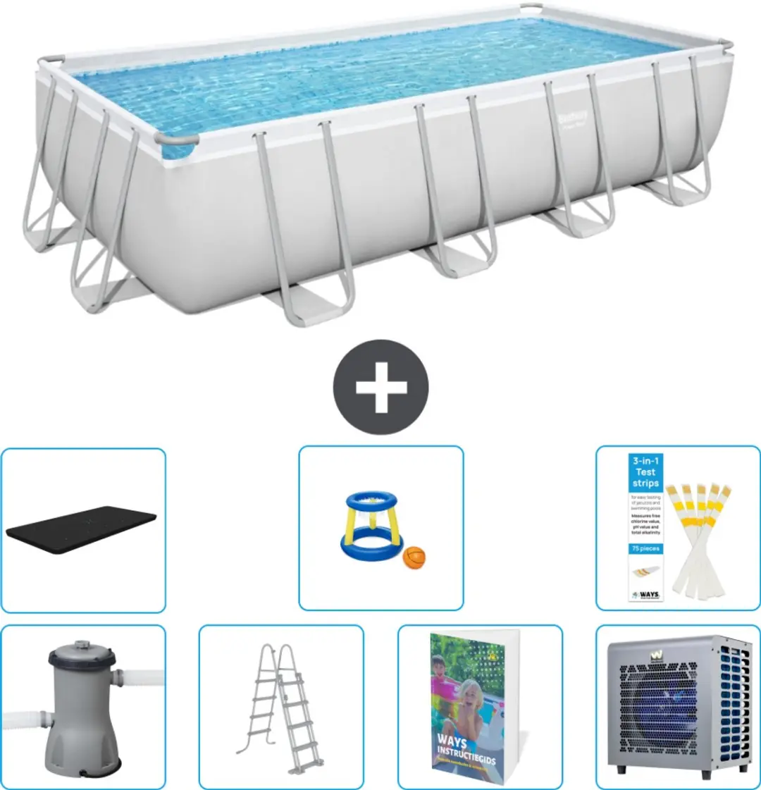 Bestway Power Steel Zwembad 488x244x122cm