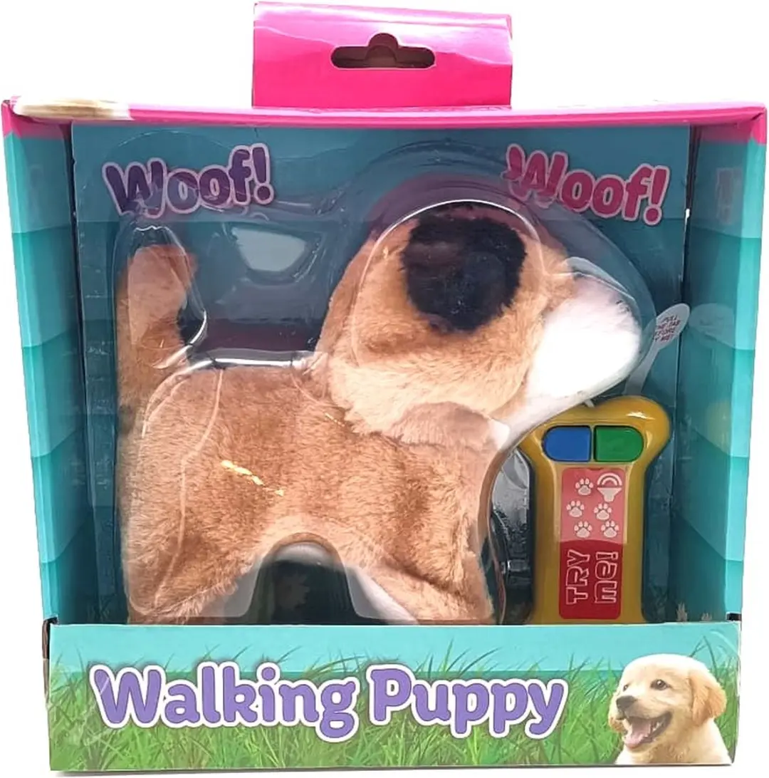 John Toys Walking Puppy Afstandsbediening Speelgoedhond - Verschillende kleuren