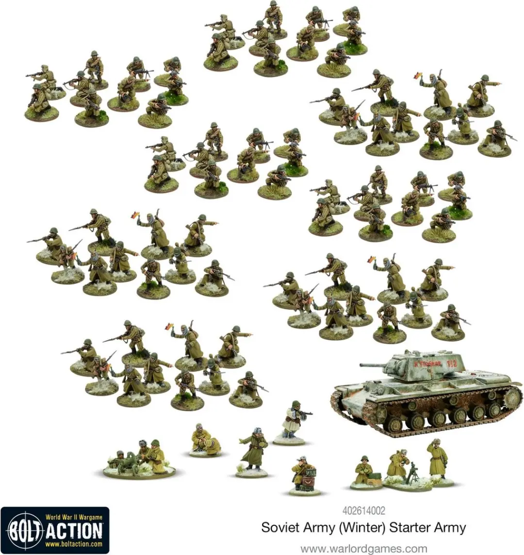 Warlord Games Bolt Action Sovjet Leger (Winter) Starter Army - 87 Onderdelen
