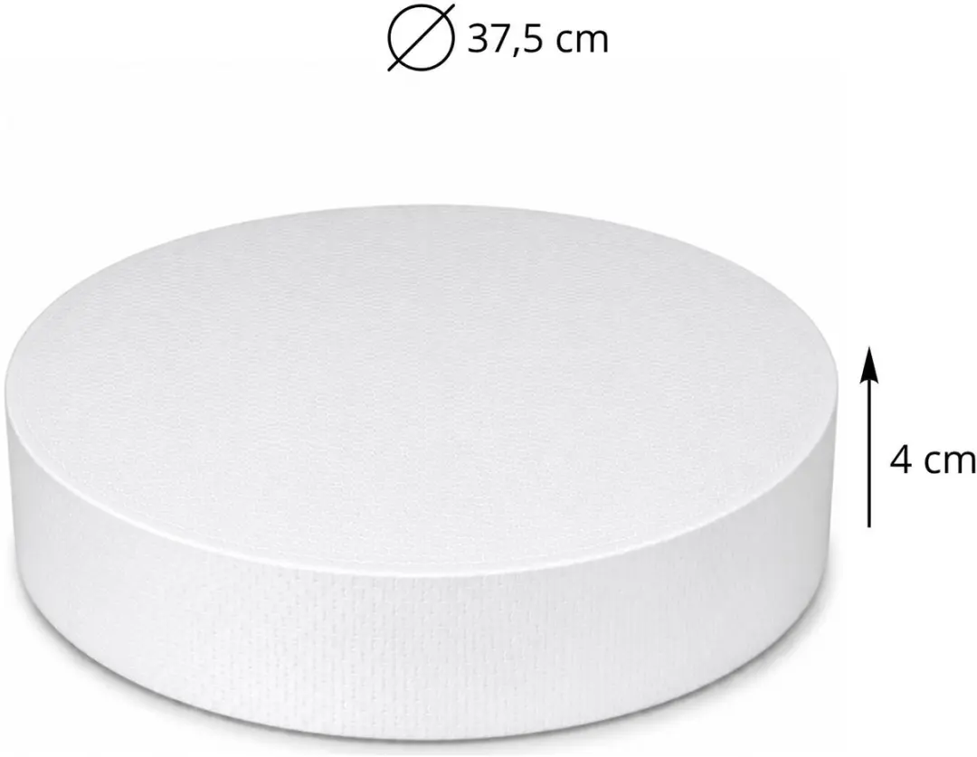 Bellatio Design Piepschuim Cirkel D37,5x4cm - Wit