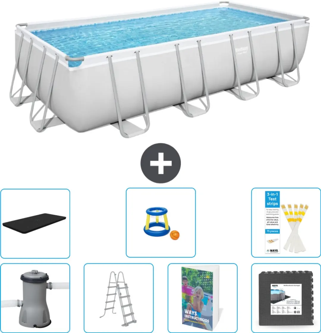 Bestway Power Steel Zwembad 488x244x122cm