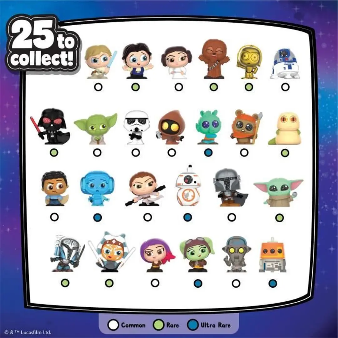 Star Wars Galaxy Peek Verzamelbeeldjes - 4 Stuks (25 om te verzamelen) - 4cm