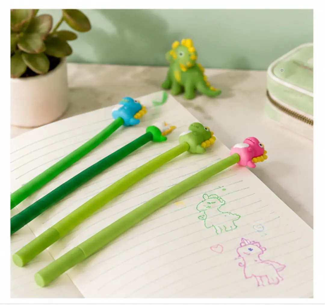 Jonotoys Dinosaurus Pen Donkergroen - Blauwe Inkt