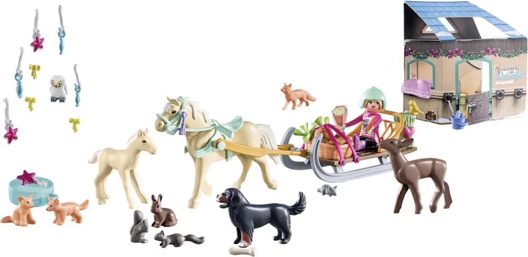 Playmobil Adventskalender Paarden Kerstsleerit 71345 - Multicolor