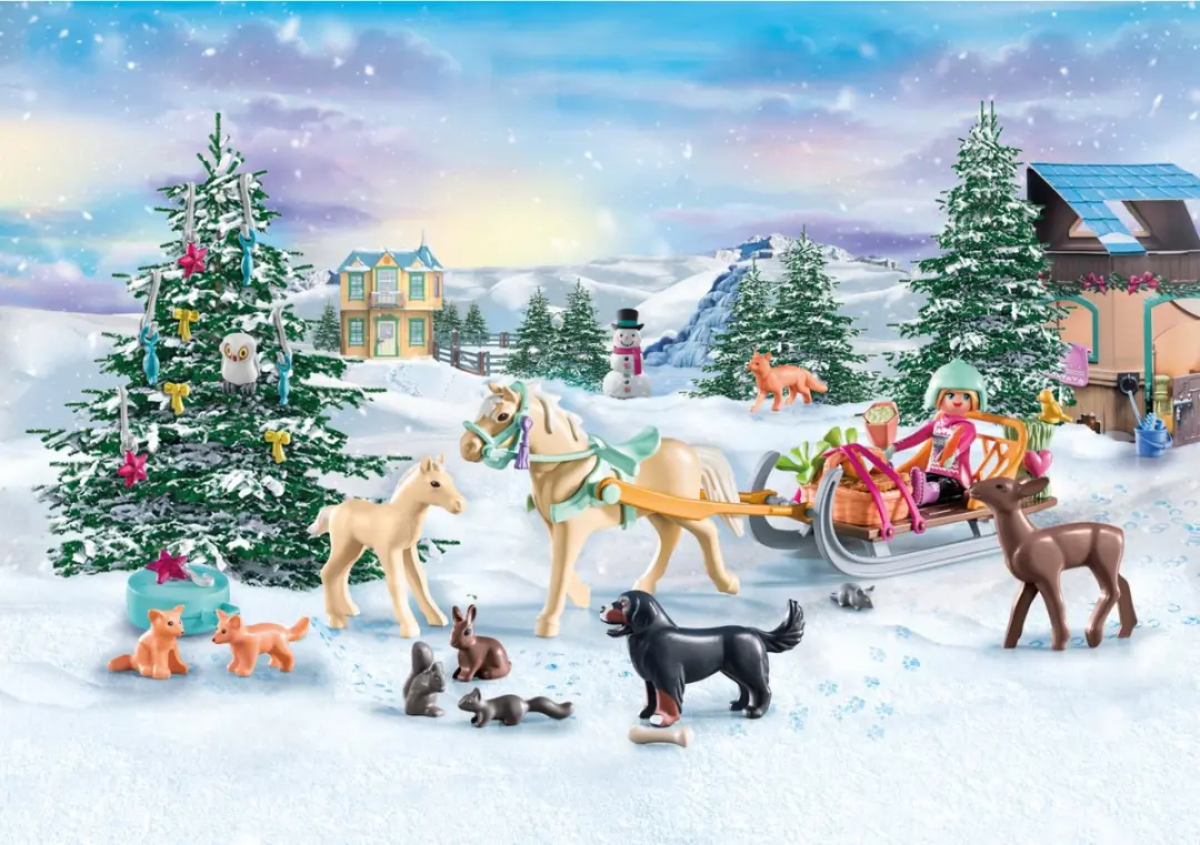 Playmobil Adventskalender Paarden Kerstsleerit 71345 - Multicolor - afbeelding 6 van 6