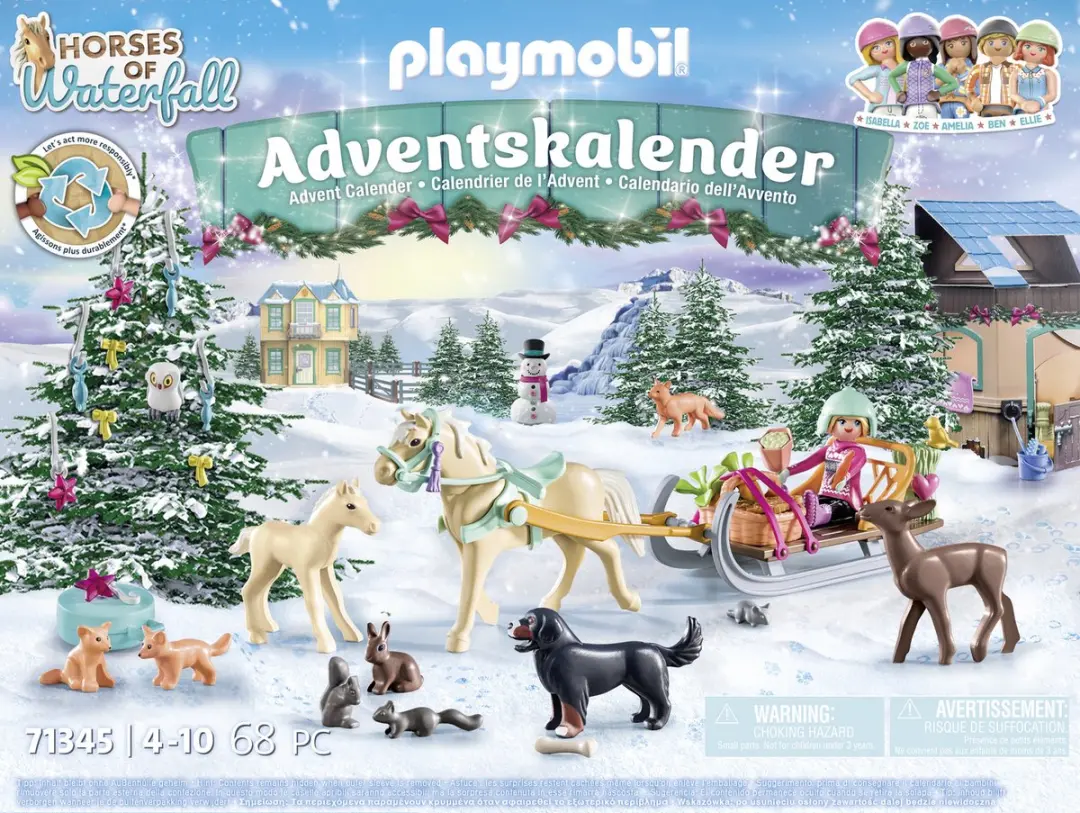 Playmobil Adventskalender Paarden Kerstsleerit 71345 - Multicolor