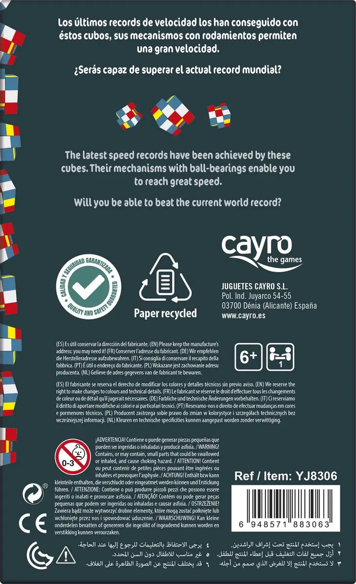 Geronimo Games Cayro Kubus 3x3x3 Puzzelspel - Geschikt vanaf 6 jaar