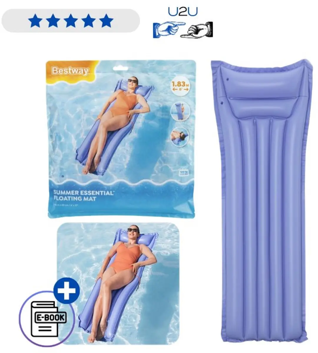 Bestway Opblaasbaar Zwemmatras 44007