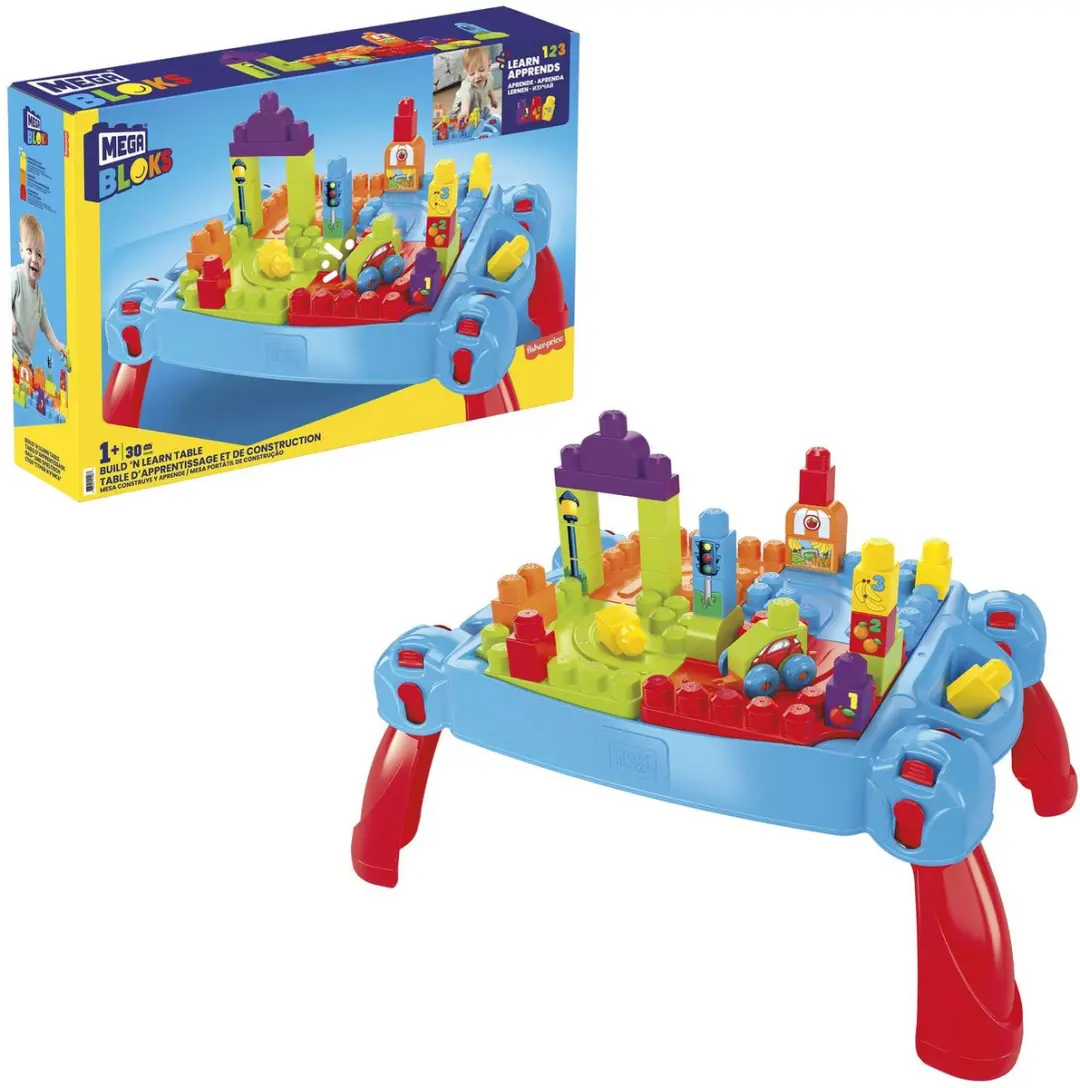 Mega Bloks Build'n Learn Table Classic - 30 Stukken - Meerkleurig