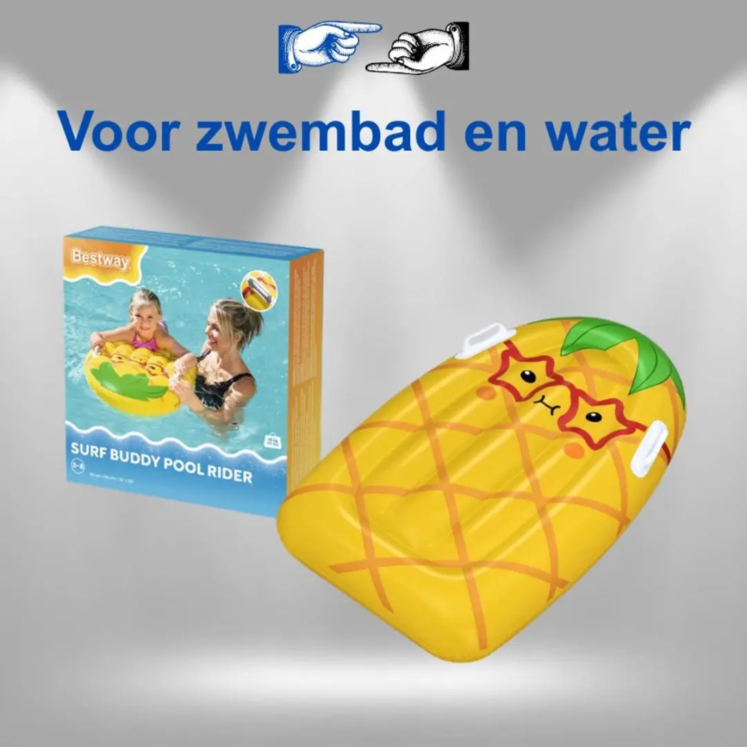 Bestway Opblaasbare Duikplank 42049 Ananas - 84x56cm Geel
