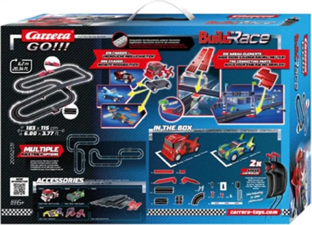 Carrera Racebaanset Build 'n Race 6,2m 1:43 - 22-delig - Multi