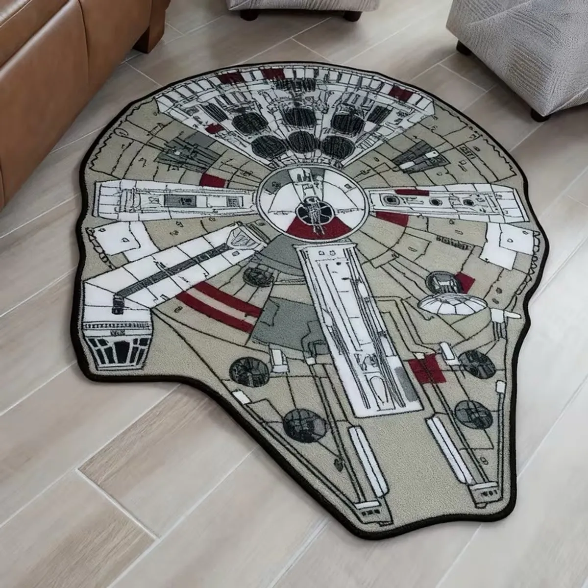 Star Wars Millennium Falcon Vloerkleed 50x80cm - Meerkleurig