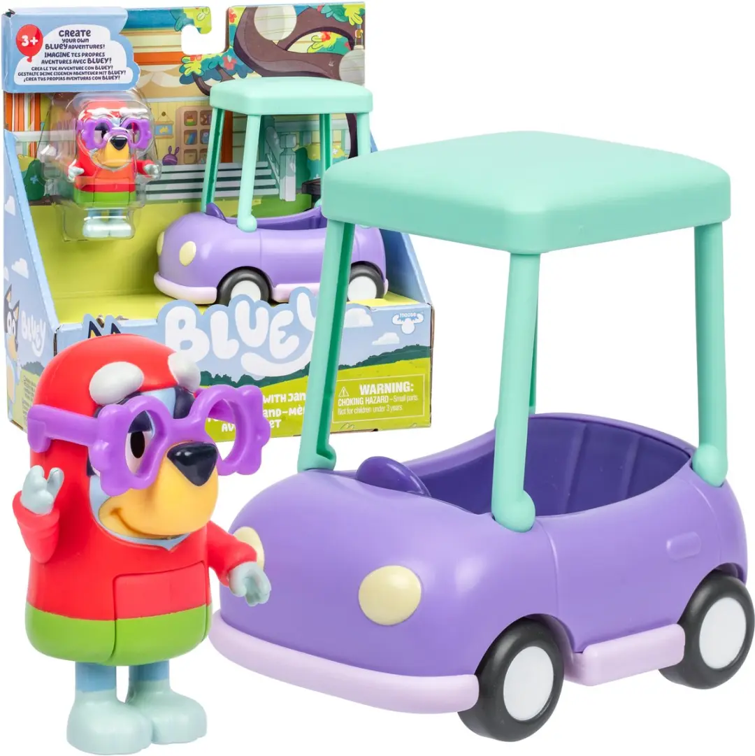 Moose Toys Bluey Granny Auto & Janet Speelfiguur
