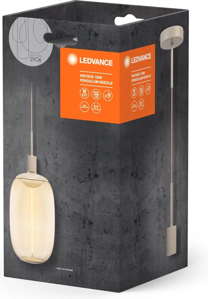 LEDVANCE Vintage 1906 PenduLum Needle Hanglamp - Beige - Ø100mm