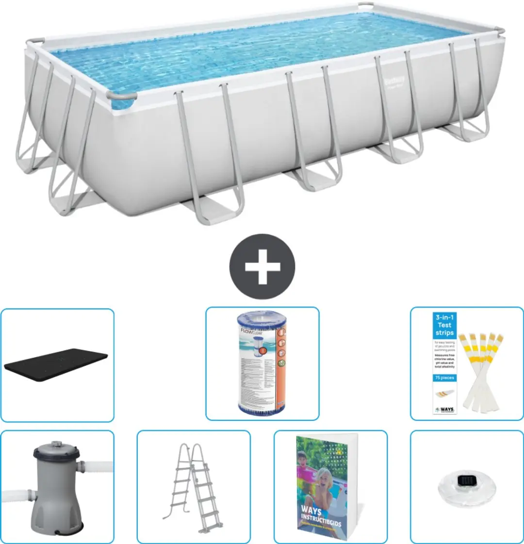 Bestway Power Steel Zwembad 488x244x122cm