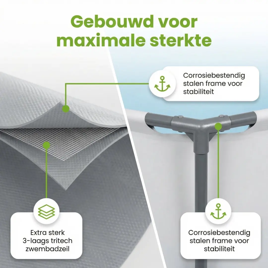 Bestway Steel Pro MAX Zwembad 488x122cm - Grijs - 19.480L